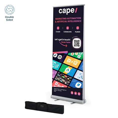 Double Sided Pull Up Banner Double Banner Stands Retractable Banners