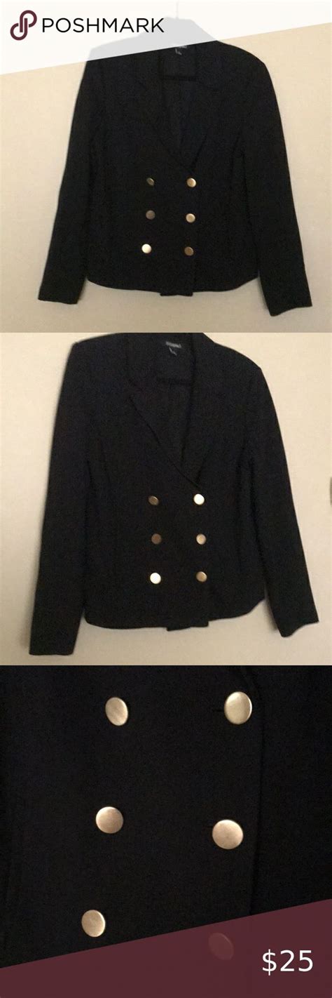 Roz Ali Black Blazer With Gold Buttons Euc Size Large Roz Ali Plus