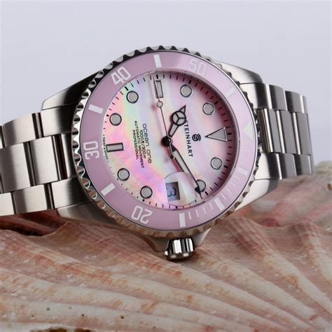 Купить наручные часы Steinhart Ocean 39 PINK Ceramic Diver Watch 103 ...