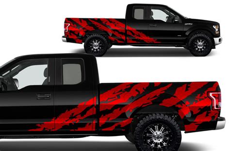 Ford F 150 2015 2017 Supercab 65 Bed Vinyl Decal Wrap Kit Shred Factory Crafts