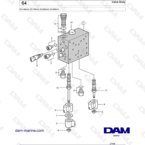 Volvo Penta D A H D A H D A H D A H Valve Body