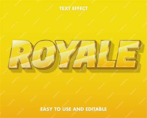 Premium Vector Royale Text Effect Editable Font Style