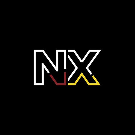 Abstract Letter NX Logo Design With Line Connection For Technology And