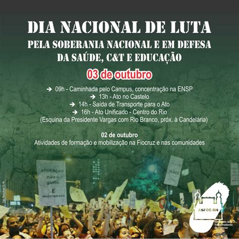 Convoca O Dia Nacional De Luta Em Defesa Da Soberania Asfoc