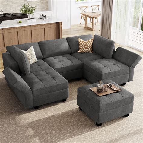 Latitude Run Modular Sectional Sofa Couch With Adjustable Armrest