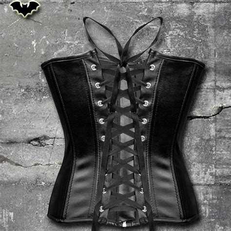 Corset Gothique Simili Cuir Alcatraz Orn De Nombreuses Sangles