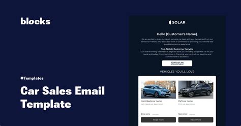 Winning Car Sales Email Template Drive Your Sales Forward Blocks