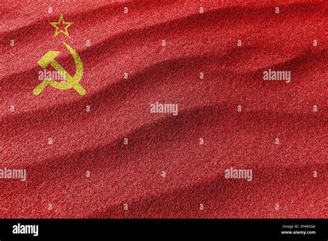 Soviet Union Sand Flag National Flag Sand Background Stock Photo Alamy