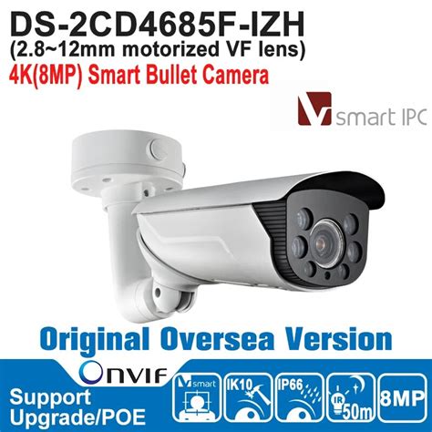 Hik 2017 Ds 2cd4685f Izh Ip Camera 8mp Poe Outdoor 4k Smart Bullet Ip