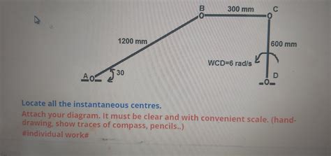 Solved Locate All The Instantaneous Centres Attach Your Chegg