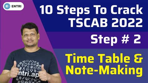 Steps To Crack Tscab Dccb Step Time Table Note Making