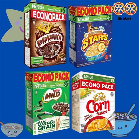 Nestle Econo Pack Koko Krunch 450g Honey Stars 450g Milo 450g Corn