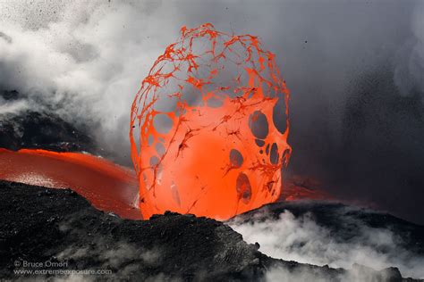 Caged Fury Photographed By Bruce Omori Exploding Lava Bubble On The