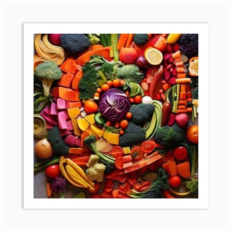 Colorful Fruits And Vegetables Art Print by kimoalking - Fy