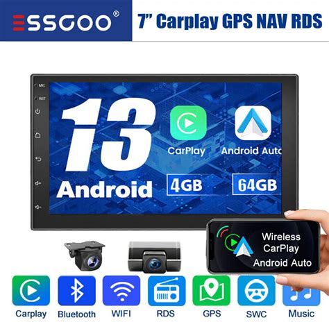 Jual ESSGOO Head Unit Android 13 4G 64G 7 9 10 Inch 2 Din Kontrol Suhu