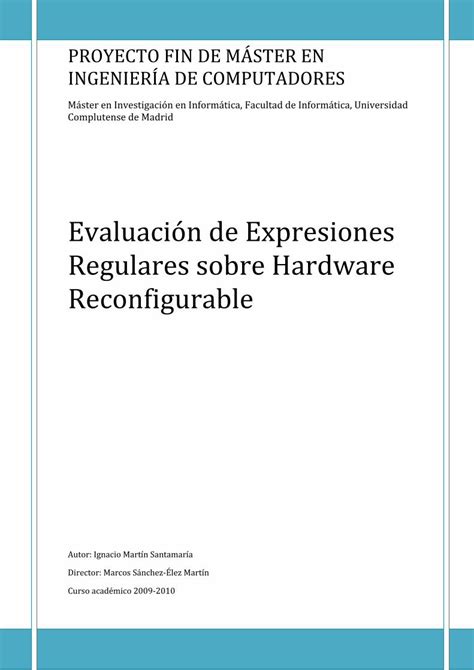 PDF Evaluación de Expresiones Regulares sobre Hardware