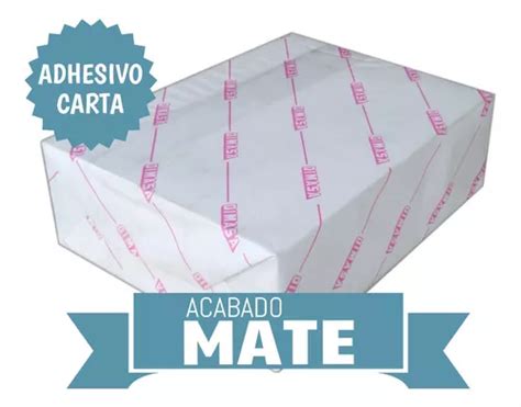 100 Hojas Papel Adhesivo Carta Dimasa Mate Satin Brillante Meses