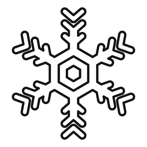 Design Snowflake Icon Outline Style 14529188 Vector Art At Vecteezy