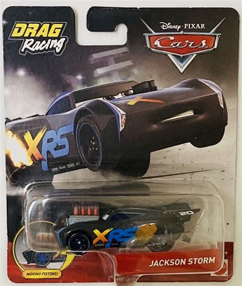 Nib Mattel Disney Pixar Cars Xrs Drag Racing Jackson Storm Diecast Car Toy Ebay