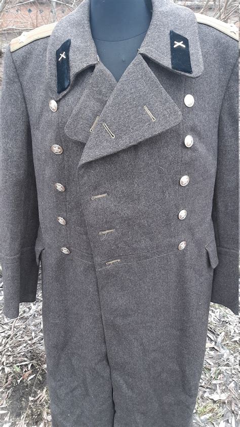 Soviet Officer Heavy Coat Ussr Army Cloth Overcoat Gem