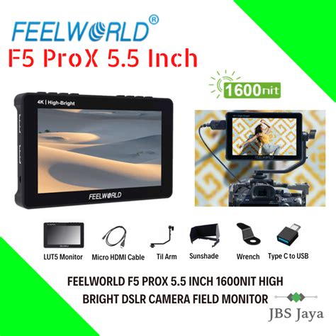 Feelworld F5 PROX 5 5 Inch 1600Nit High Bright DSLR Camera Field