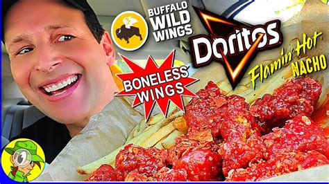 Buffalo Wild Wings® 🐂💸 Doritos® Flamin Hot® Nacho Boneless Wings Review 🔺🔥🧀🐔 Peep This Out 🕵