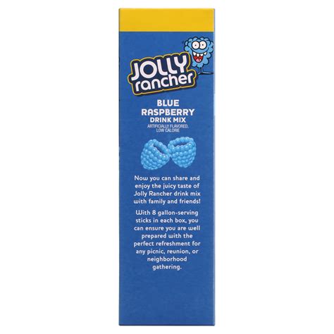 Jolly Rancher Sugar Free Blue Raspberry Powdered Drink Mix 082 Oz 8 Count Gallon Packets