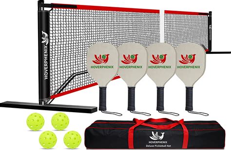 Hoverphenix Pickleball Set With Net For Driveway Portable Regulation