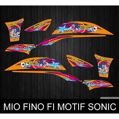 Yamaha MIO FINO FI 2017 STRIPING Sticker SONIC MOTIF Shopee Philippines