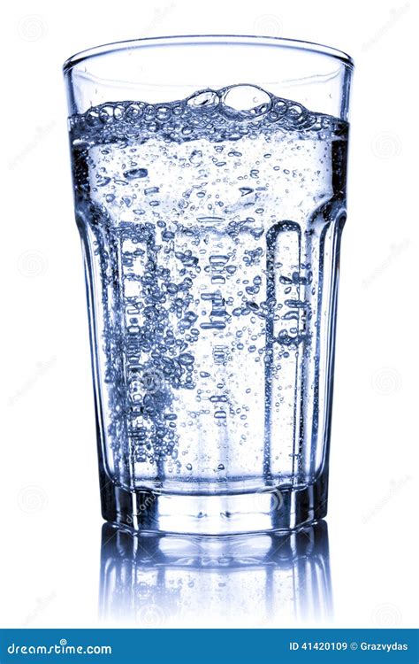 Glass Filled With Sparkling Water Stock Image Image Of Purity