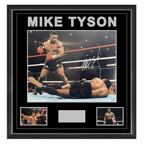 Boxing Mike Tyson Signed And Framed Canvas Taylormade Memorabilia