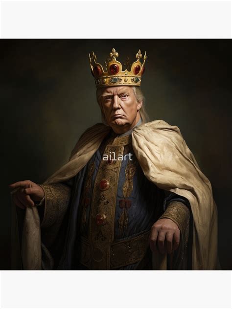 King Of The World A Majestic Portrait Of Donald Trump Poster For