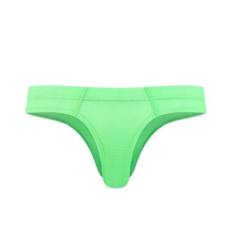 Iroinnid Mens Tanga Underpants Buttock Lift Breathable Solid Color