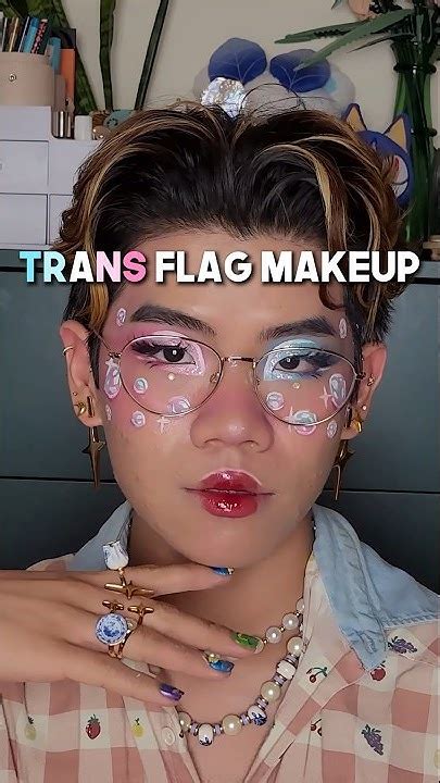 Makeup Inspired By Pride Flags 🩵🤍🩷 Trans Edition 🏳️‍⚧️ Makeup Lgbt