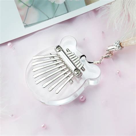 Piano De Pulgar Kalimba Mini Piano Transparente De Cristal Para