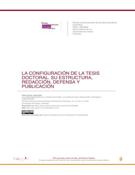 Tesis Doctoral Estructura Redacci N Defensa Y Publicaci N