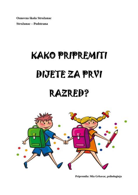 Pdf Kako Pripremiti Dijete Za Prvi Razred Dokumen Tips