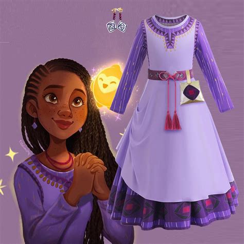 Disfraz De La Pel Cula De Disney Wish Asha Para Ni A Vestido De Fantas