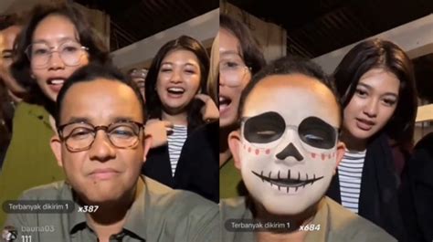 Momen Kocak Anies Baswedan Diajari Pakai Filter Saat Live Tiktok