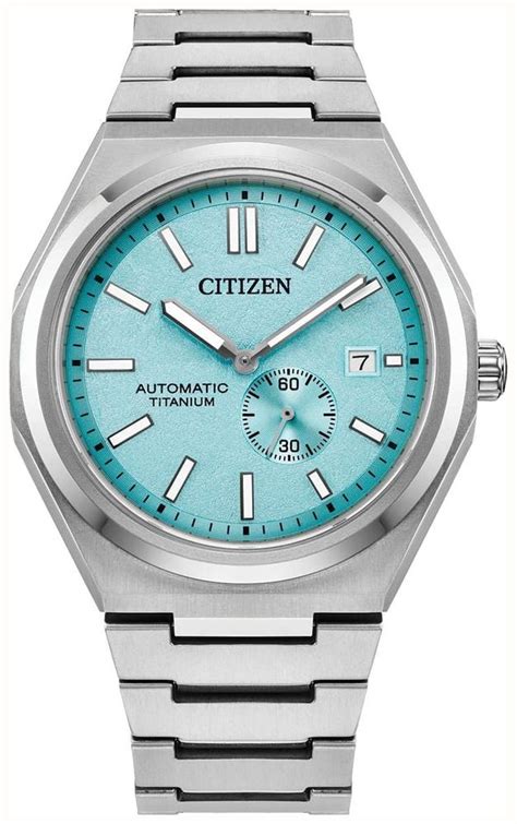 Citizen Zenshin Super Titanium Automatic 42mm Textured Light Blue