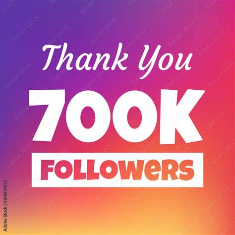 Thank You K Followers Web Banner Stock Vector Adobe Stock