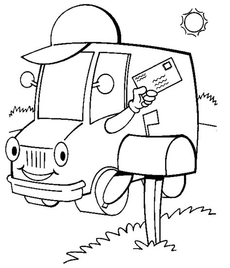 Mail Truck Drawing At Getdrawings Free Download