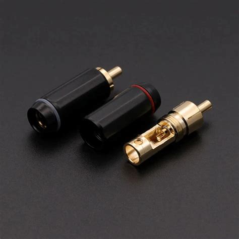 R Connector Professional Grade Phono Rca Plugs Pair Kontak Audio