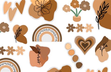 Pack Of Stickers 10pcs Brown Stickers Laptop Sticker Etsy