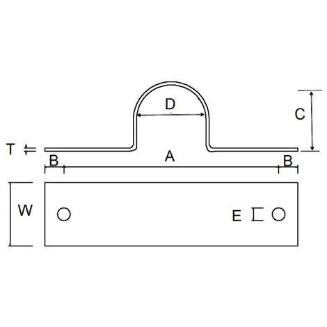 Pipe Saddle Clamp Anchor 90 Mm ID 86 Mm IH 40 X 3 Mm Steel Galvanised