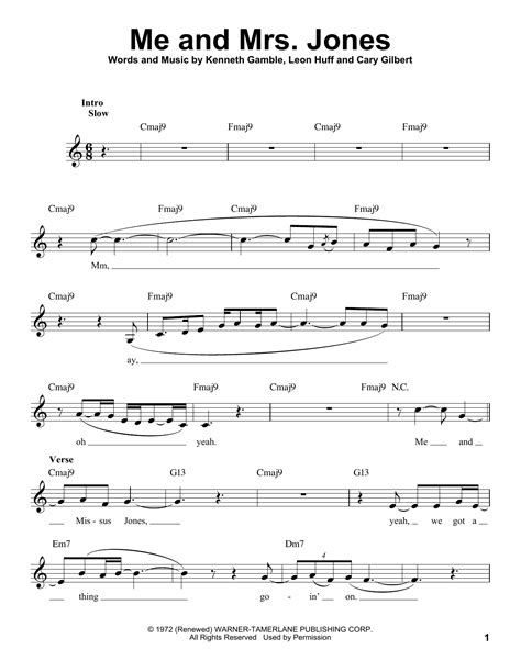 Me And Mrs Jones By Michael Bublé Sheet Music For Pro Vocal At Sheet Music Direct