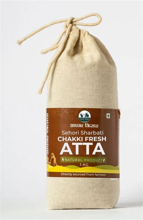 Apka Kisan Sehori Wheat Sharbati Chakki Fresh Atta Packaging Size