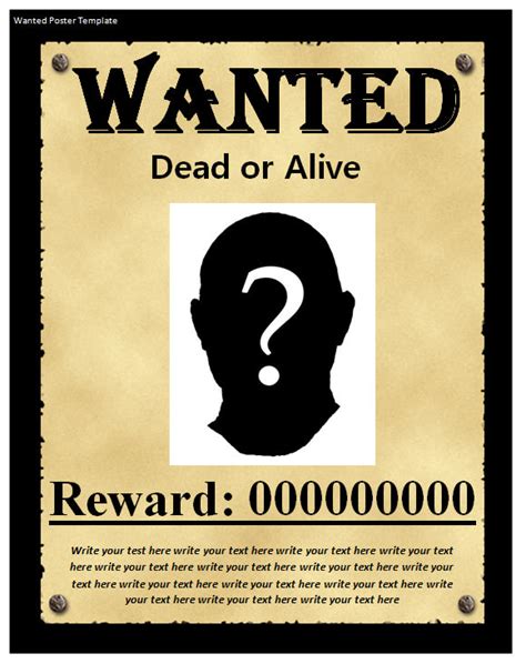 Free 17 Wanted Poster Templates In Psd Pdf Pages Indesign