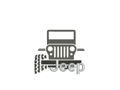 Jeep Silhouette Embroidery Designs 10 Sizes Rock Crawling Etsy