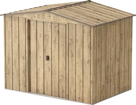 Duramax Abri de jardin métal WOODGRAIN 4 75m² kit ancrage Imi